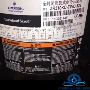 bán máy nén lạnh copeland ZR310KC-TWD-522