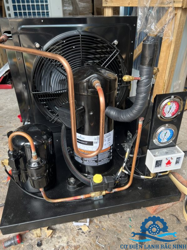 lắp đặt cụm máy kho đông 3hp