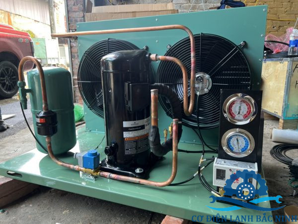 lắp đặt cụm máy nén kho lạnh 7hp