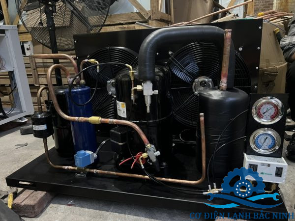 lắp đặt cụm máy nén tecumsech 5hp