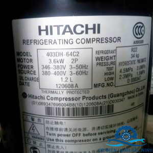thông số kỹ thuật máy nén hitachi 403dh-64d2